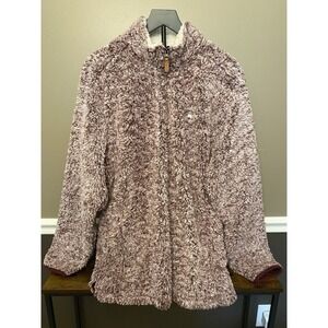 Southern Shirt Pink  Soft Fuzzy Quarter Zip Sherpa Pullover Ladies Size XL